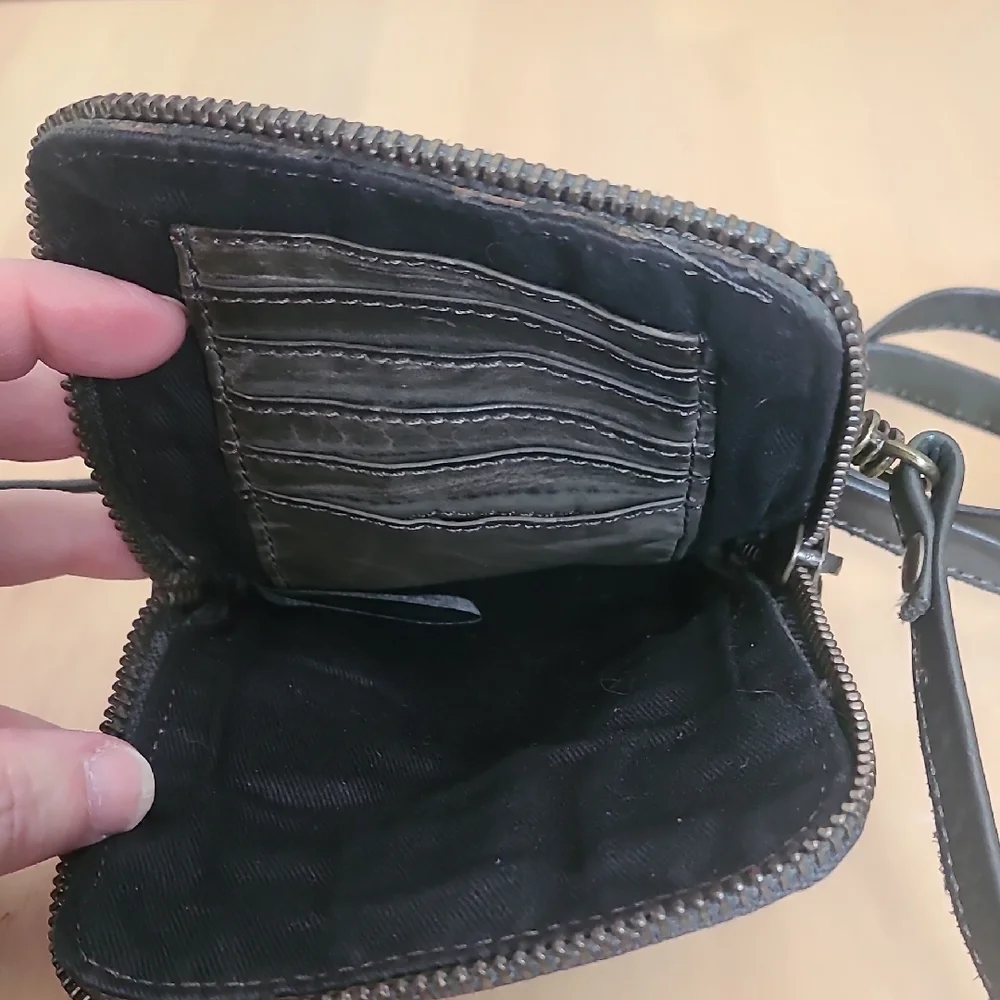 Men's Leather Anchor Messenger Bag